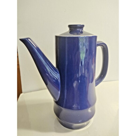 Vintage Cobalt Blue Ceramic Tea Pot by Casual Ceramics Japan 6 cup - Picture 5 of 15